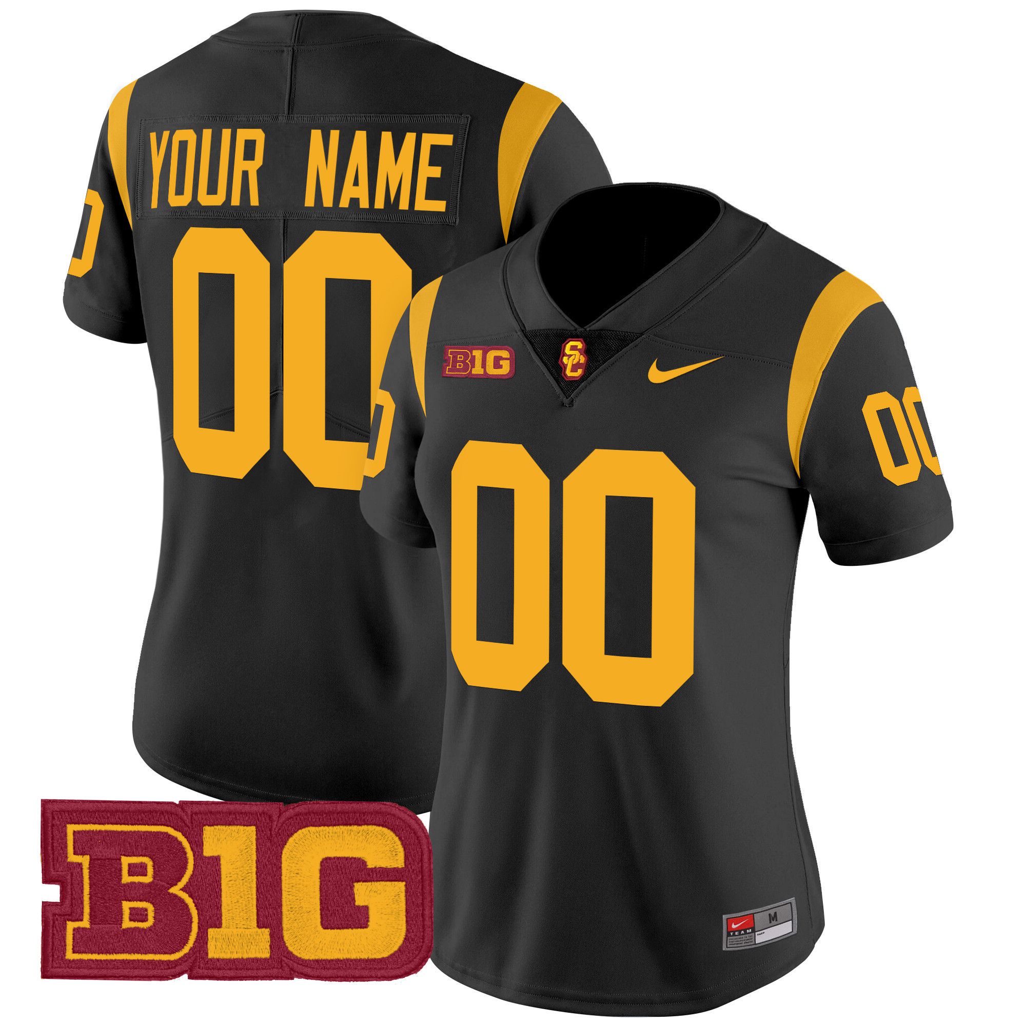 Women USC Trojans Black Nike 2024 Vapor Limited Custom NCAA Jersey style 1->customized ncaa jersey->Custom Jersey